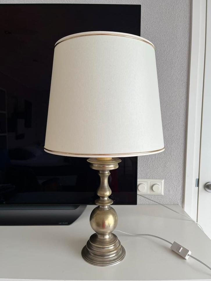 Tafellamp met 3 kappen, Huis en Inrichting, Lampen | Vloerlampen, Zo goed als nieuw, Minder dan 100 cm, Metaal, Ophalen of Verzenden