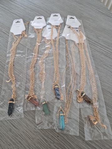 Edelstenen ketting 7 stuks nieuw  beschikbaar voor biedingen