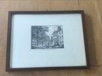 Oude prent van stadhuis en waag te IJlst in goede conditie, Antiek en Kunst, Kunst | Etsen en Gravures, Ophalen of Verzenden