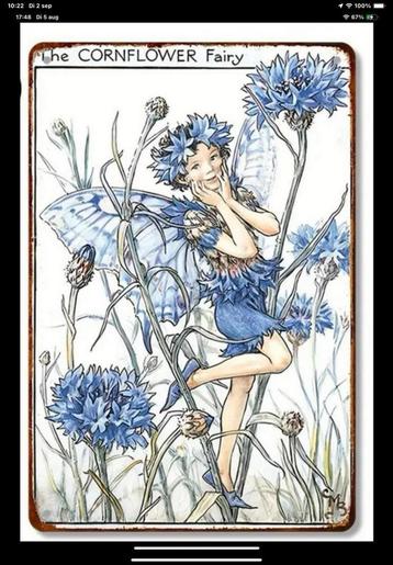 Flower fairy, 3 verschillende , metaal, wanddecoratie, beschikbaar voor biedingen