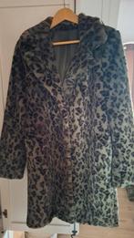 Faux fur groene panterprint jas S, Kleding | Dames, Jassen | Winter, Ophalen of Verzenden, Zo goed als nieuw, Maat 36 (S), Groen