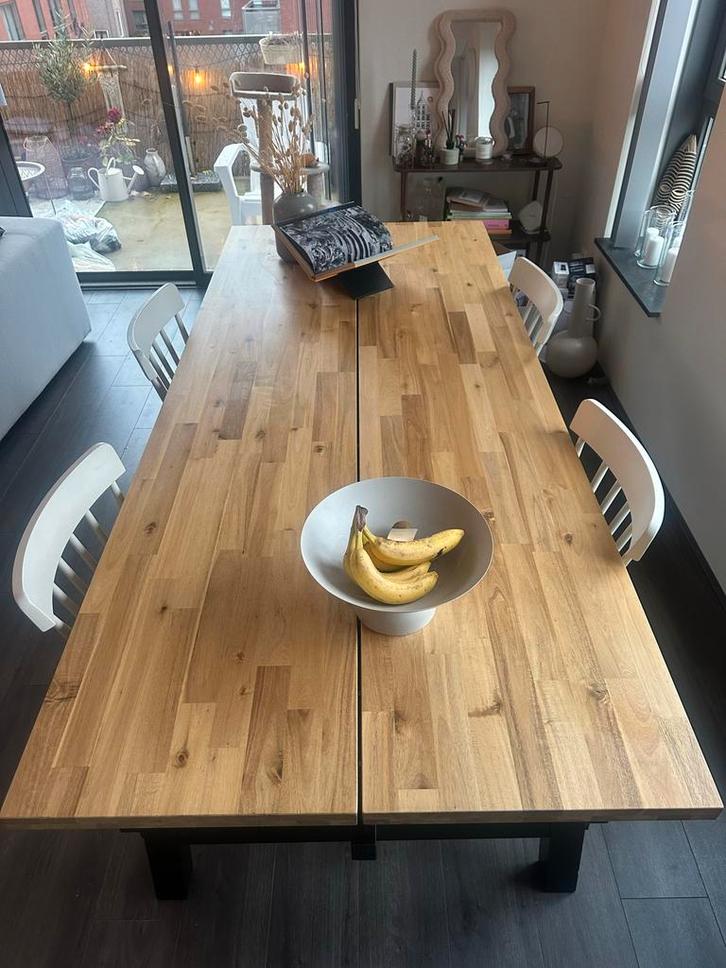 IKEA Eettafel + 6 eettafel Stoelen, Huis en Inrichting, Tafels | Eettafels, Zo goed als nieuw, 50 tot 100 cm, 200 cm of meer, Vijf personen of meer