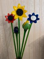 Hele mooie vintage glazen bloemen 5 glas antiek glasgeblazen, Ophalen, Zo goed als nieuw