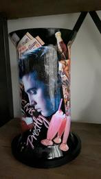 Elvis decoupage vaas, Huis en Inrichting, Ophalen, Overige kleuren, Minder dan 50 cm, Glas