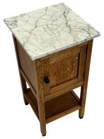 Art Deco Amsterdamse School Nachtkastje marmeren blad, Huis en Inrichting, Art Deco, Gebruikt, Minder dan 45 cm, Art Deco