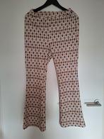 Flared broek met print maat L, Beige, Maat 42/44 (L), Ophalen of Verzenden, Zo goed als nieuw