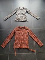 2 Truitjes Creme kleurig & Bruin/oranje met grote stippen, Kinderen en Baby's, Kinderkleding | Maat 164, Meisje, Trui of Vest
