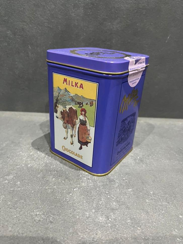 Milka Nostalgie Edition No. 1 Verzamelblik – Suchard, Verzamelen, Blikken, Gebruikt, Overige, Overige merken, Ophalen of Verzenden