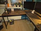 Bureau in Factory Dark Style - Zo Goed Als Nieuw, Ophalen, Zo goed als nieuw, Bureau