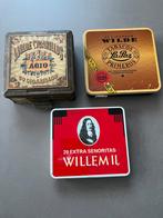 Vintage, 3 lege sigarendoosjes, Verzamelen, Ophalen of Verzenden, Gebruikt, Tabaksdoos of Verpakking