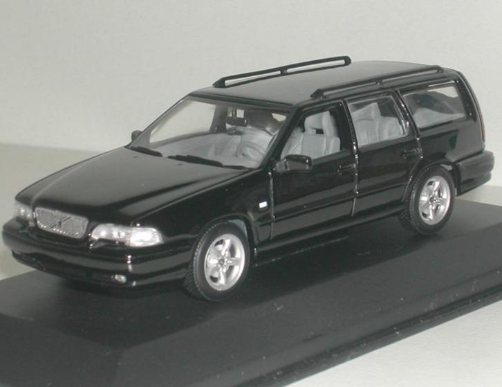 Volvo. V70. Classic model 1998 zwart Minichamps schaal 1:43, Hobby en Vrije tijd, Modelauto's | 1:43, Nieuw, Auto, Overige merken