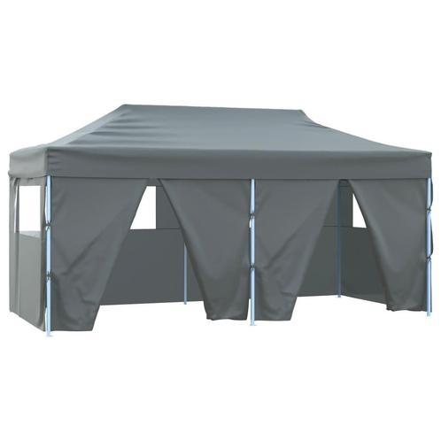 Partytent met 4 zijwanden inklapbaar 3x6 m staal antraciet, Tuin en Terras, Partytenten, Ophalen of Verzenden