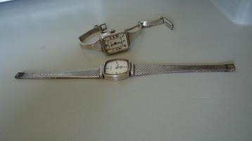 2  Zilver 835 gemerkte sloop prisma horloge armband beschikbaar voor biedingen