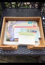 Oude eiken houten bak, soort postvak / postbak, 33,8 x 27 cm, Antiek en Kunst, Ophalen of Verzenden