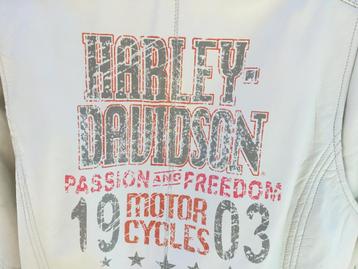 zeer luxe Harley Davidson dames jack maat XL in Ivoor kleur beschikbaar voor biedingen