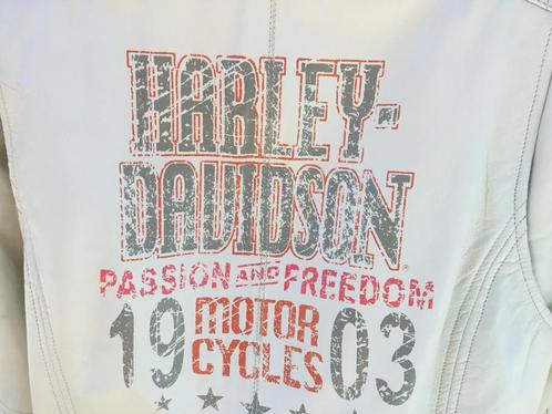 zeer luxe Harley Davidson dames jack maat XL in Ivoor kleur, Motoren, Kleding | Motorkleding, Jas | leer, Dames, Tweedehands, Ophalen of Verzenden