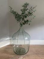 Grote glazen gistfles, Huis en Inrichting, Woonaccessoires | Vazen, Ophalen, Blauw, Minder dan 50 cm, Glas