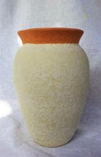 Vaas creme met oranje hals - Scheurich 546-20 Germany, Huis en Inrichting, Woonaccessoires | Vazen, Ophalen, Zo goed als nieuw