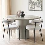 House Nordic Ronde Eettafel Wit Japandi Stijl, Ophalen, Japandi, Scandinavisch, Rond, Nieuw