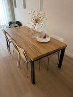 Eettafel massief eikenhout, Huis en Inrichting, Tafels | Eettafels, Ophalen, Eikenhout, 200 cm of meer, 50 tot 100 cm