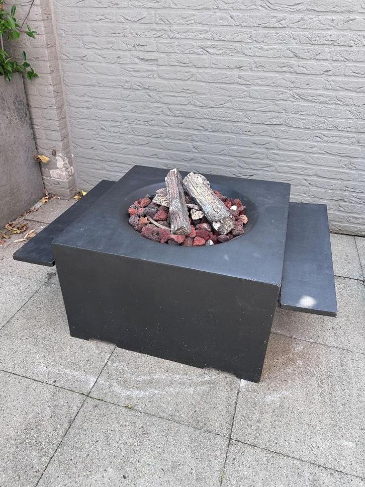 Vuurtafel Happy Cocooning 76 x 76 cm, Tuin en Terras, Vuurtafels, Gebruikt, Ophalen