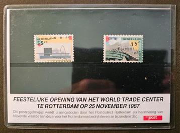 Postzegelmapje opening WTC Rotterdam 1987 beschikbaar voor biedingen