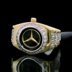 Prachtige 14 krt gouden Mercedes ring, Ophalen of Verzenden, Nieuw, Goud, Heer