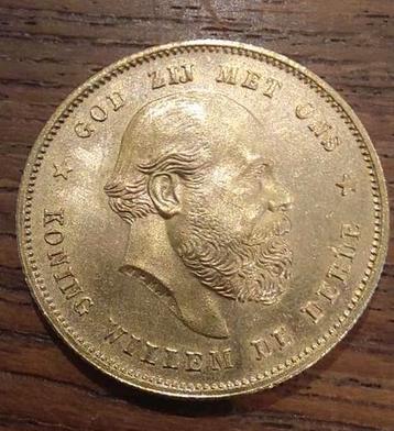 Gouden tientje Willem iii 1876 beschikbaar voor biedingen