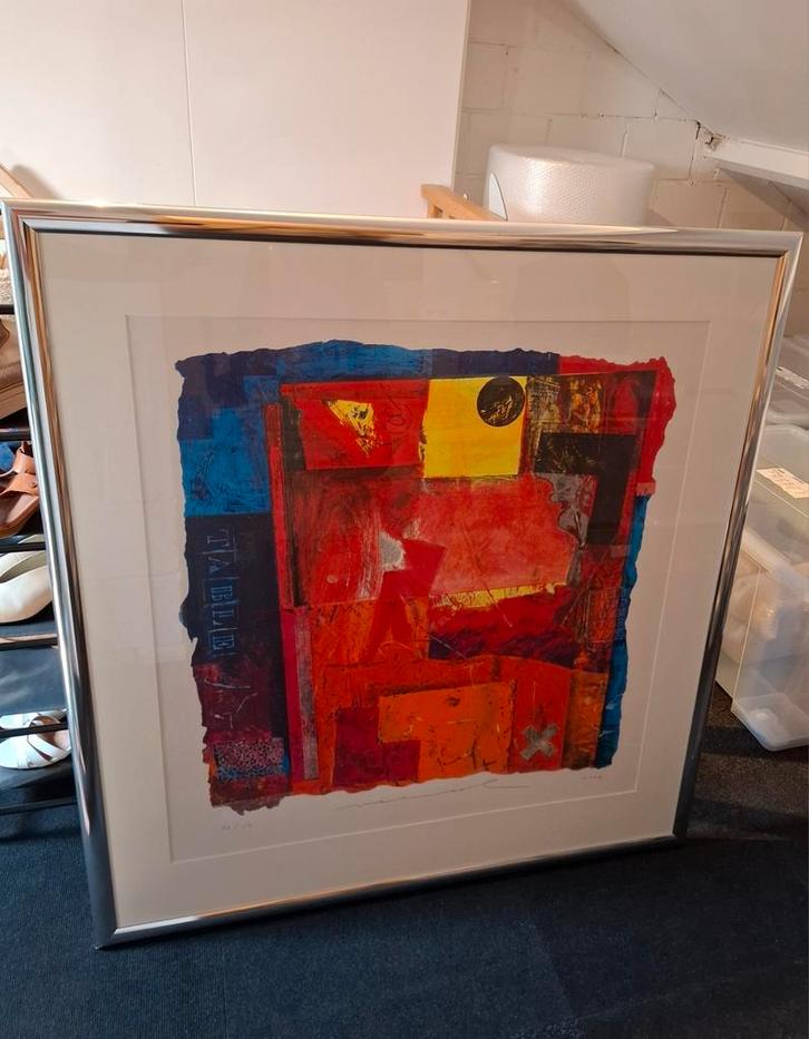 Jos Verwiel - Portokali - Ingelijste Grafiek, Antiek en Kunst, Kunst | Schilderijen | Abstract, Ophalen