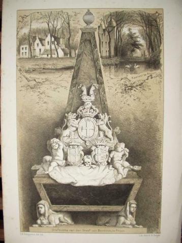 29 / Rhoon Graftombe Graaf van Bentinck Litho 1876 beschikbaar voor biedingen