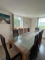 8-10 seater dinning table + chairs, Huis en Inrichting, Tafels | Eettafels, Teakhout, 200 cm of meer, Classy wooden dinning table set.