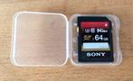 Sony SD 64GB, Audio, Tv en Foto, Fotografie | Geheugenkaarten, 64 GB, Ophalen of Verzenden, Fotocamera, Zo goed als nieuw