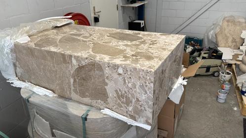 100% Emperador Light Marmer – 120x60x30 cm, Antiek en Kunst, Antiek | Meubels | Tafels, Ophalen of Verzenden