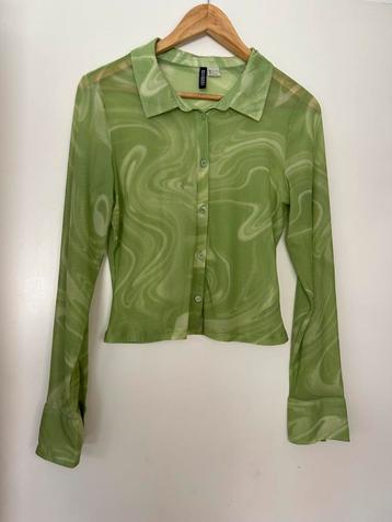 Cropped mesh blouse merk H&M maat 40 beschikbaar voor biedingen