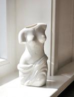 Witte keramieken vrouw-torso vaas, Ophalen of Verzenden