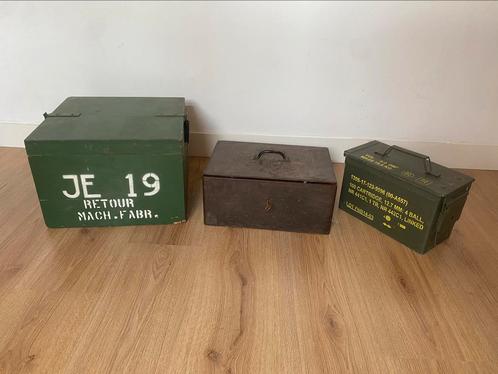Stoere vintage kistjes, Huis en Inrichting, Woonaccessoires | Kisten, Gebruikt, Ophalen of Verzenden