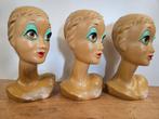 3x Twiggy hoedenhoofd met wat schoonheidsfoutjes, Antiek en Kunst, Ophalen of Verzenden