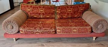 Bank, Casablanca, 3-zits, rood, warme kleur, vintage