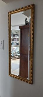 Decoratieve spiegel, goudkleurig, 93x40 cm., Antiek en Kunst, Antiek | Spiegels, Ophalen, Rechthoekig