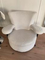 Witte teddy fauteuil met armleuningen, Huis en Inrichting, Ophalen, 75 tot 100 cm, Zo goed als nieuw, Stof