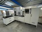Complete keuken Compleet met APP 120Keukens op voorraad 2695, Wit, Hoekkeuken, Ophalen of Verzenden, Zo goed als nieuw