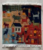 Nepalees handgeknoopt (Wand)kleed, Bruin, 50 tot 100 cm, Vierkant, Nieuw