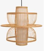 Set van twee hanglampen bamboe, japandi stijl van Sissy Boy, Huis en Inrichting, Ophalen, Zo goed als nieuw, Minder dan 50 cm