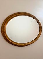 Vintage Grote Spiegel Met Gouden Houten Frame, Ophalen, Zo goed als nieuw, Rechthoekig, Minder dan 100 cm
