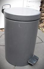 Pedaalemmer Brabanti 12 liter~Mat grijs~voor schuur, Huis en Inrichting, Woonaccessoires | Prullenbakken, Gebruikt, Met pedaal
