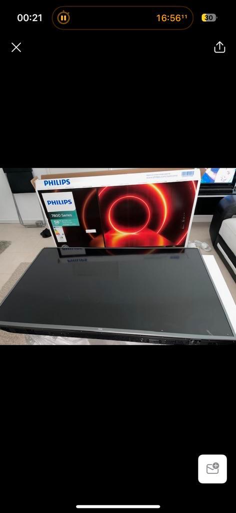 Defecte Philips 7800 Series 58" Ambilight TV, Auto diversen, Autospeakers, Gebruikt, Ophalen