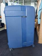 Donkerblauwe decent koffer, Sieraden, Tassen en Uiterlijk, Gebruikt, Hard kunststof, 45 tot 55 cm, Slot