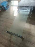 3 tafels. Chroom met glas, Huis en Inrichting, Tafels | Salontafels, Ophalen, Minder dan 50 cm, Gebruikt, 50 tot 100 cm