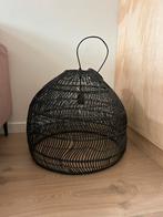 HK Living Zwarte Rotan Hanglamp, Ophalen of Verzenden, Zo goed als nieuw, Hout, 50 tot 75 cm