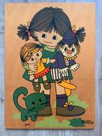 Groit hout wandbord decoratie jaklien rolf schoolmateriaal, Ophalen of Verzenden